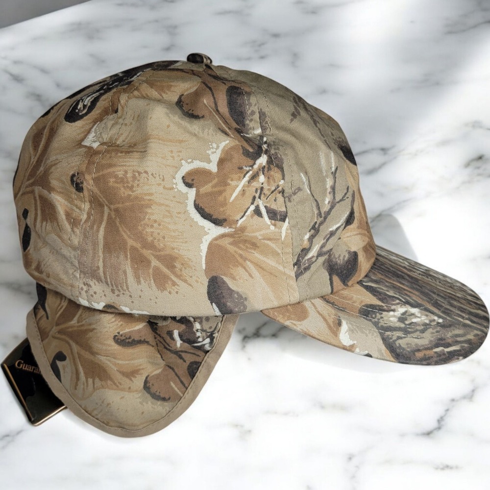 Bill Jordans Advantage Med Goretex Trapper Hat Timber‎ Camo Ear Flap Vtg NOS